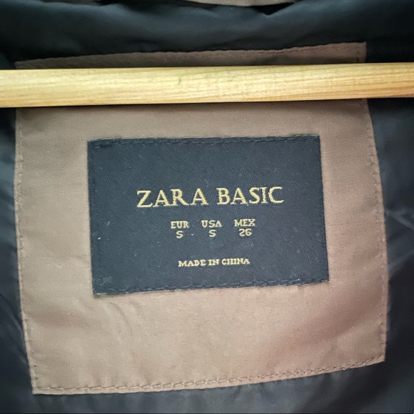 Rich Brown with Black and Gold Detailing Zara Basic Winter Coat - Picture 8 of 8